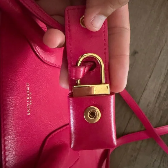 Saint Laurent Fuchsia Leather Satchel - Picture 4 of 12